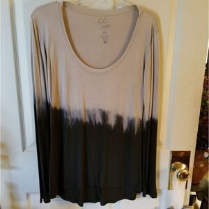 GO COUTURE TAUPE & INK TOP